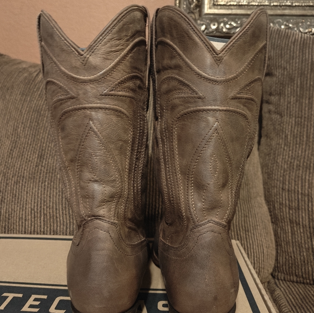 Tecovas The Cartwright Cafe Goat Cowboy Boots Genuine Leather Men's Size 11D NWT - Picture 5 of 9